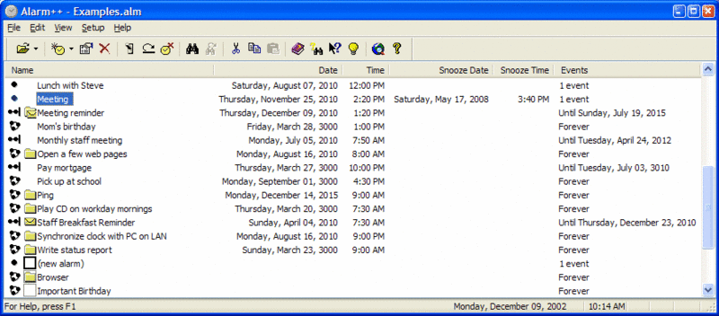 Alarm++ Screenshot